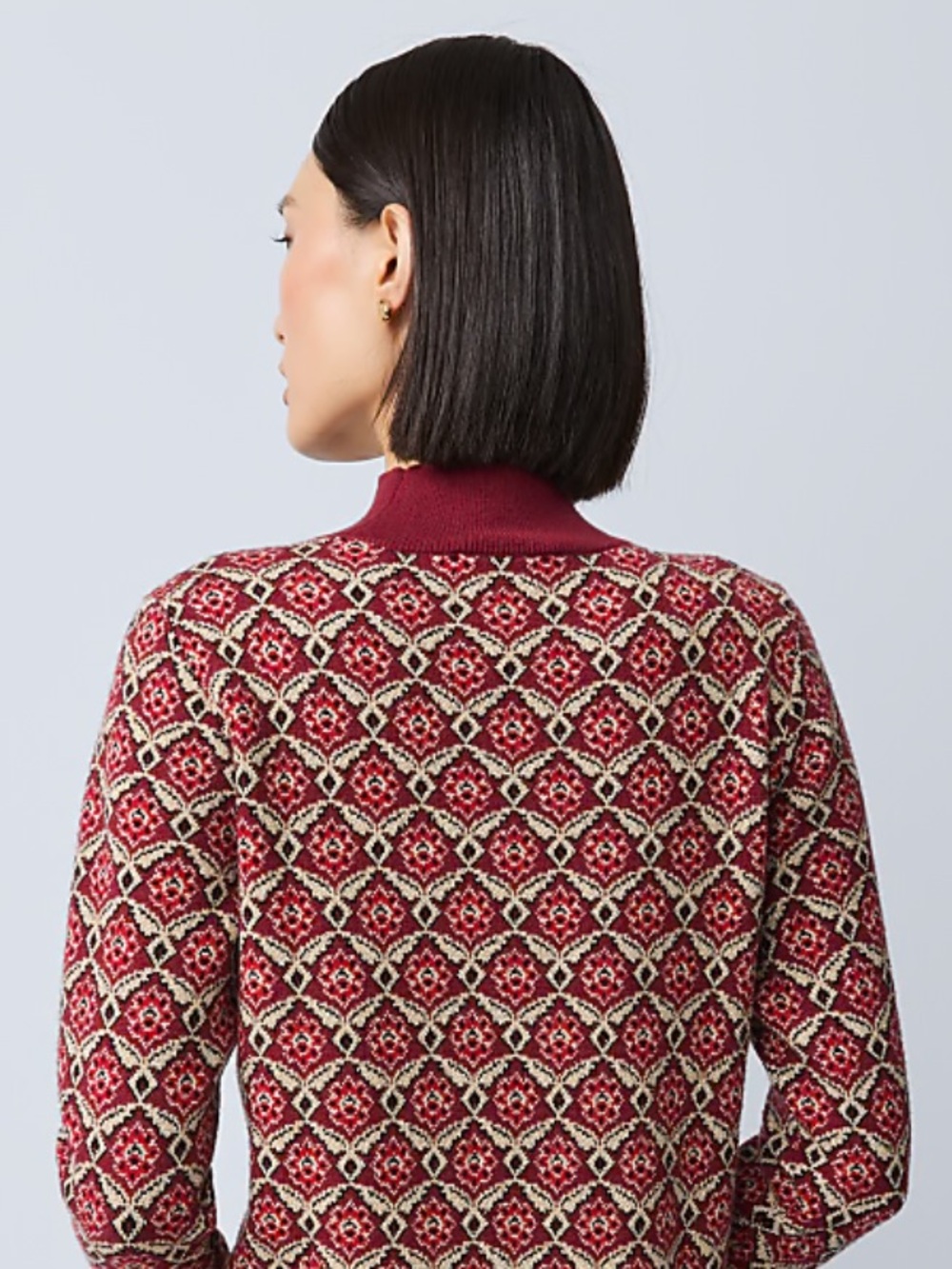 Ann Taylor Essential Jacquard Turtleneck Sweater XS - Picture 3 of 10